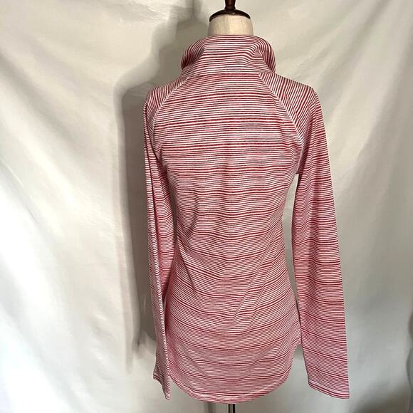Under Armour Funnel Neck Womens Top Size XS Athleisure Stripe Pullover Cold Gear - Picture 8 of 13